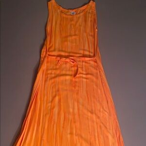 Elegant Orange Maxi Dress